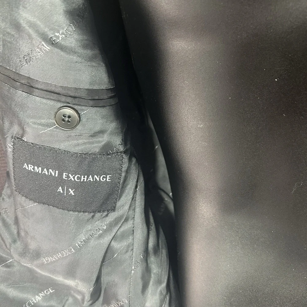 Armani Exchange A|X Blazer‎ Men 40R Dark Burgundy Textured Sport Coat